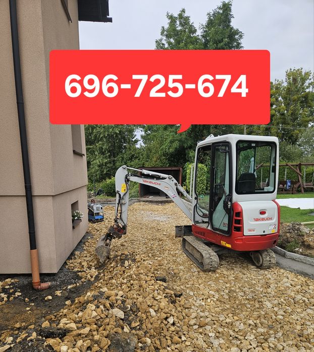 MINIKOPARKA+ wywrotka Zator utwardzanie wykopy równanie drenaż