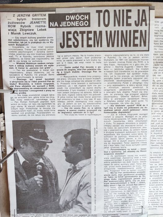 Żużel ROW Rybnik Informacje Wycinki z Gazet Segregator