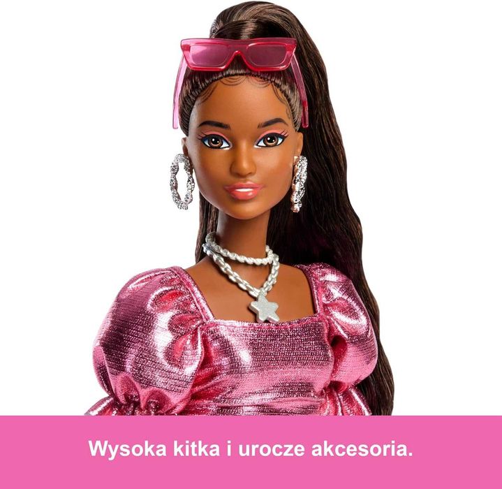 Лялька Barbie Deluxe Style #6 Барбі Делюкс в металево-кораловій сукні