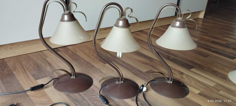 Komplet lamp w stylu klasycznym – lampa wisząca + 3 lampki nocne