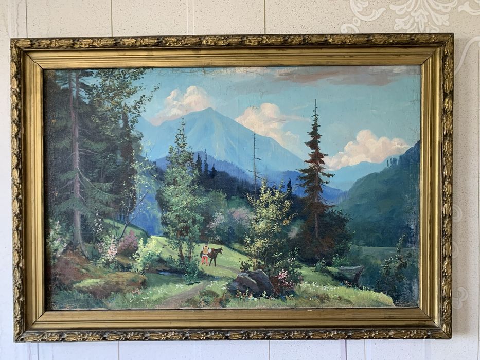 Картина велика в раме «Карпати»