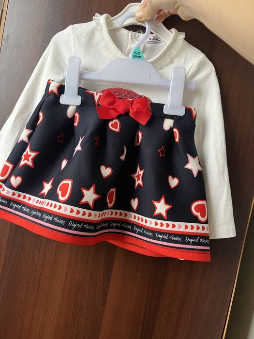 Спідниця та реглан для дівчинки