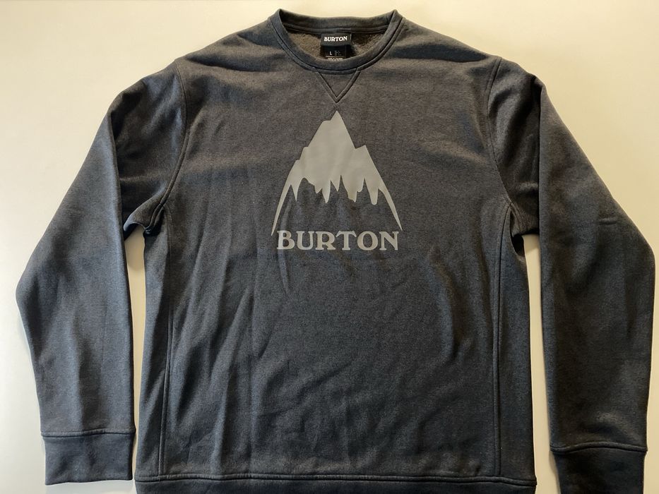 Burton Mens Oak Crew, True Black Heather New, Large Світшот