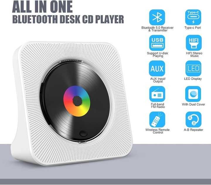 Odtwarzacz płyt CD KC-806 głośnik bluetooth pilot