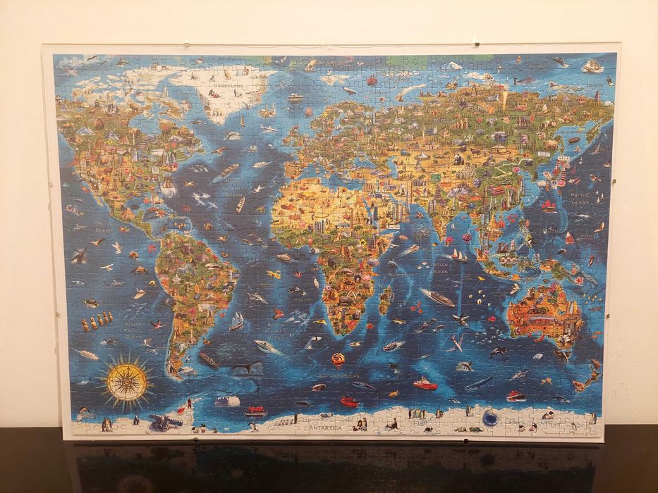 Quadro Puzzle com moldura 70x50cm