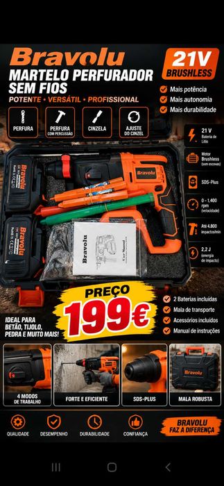 Martelo Multifunções kit. 199€. Oportunidades