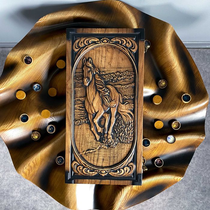 Подарочные Нарды Ручной работы из Дерева ручной работы Премиум