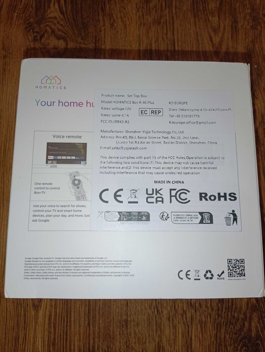 медіаплеєр андроід приставка Homatics Box R 4K Plus