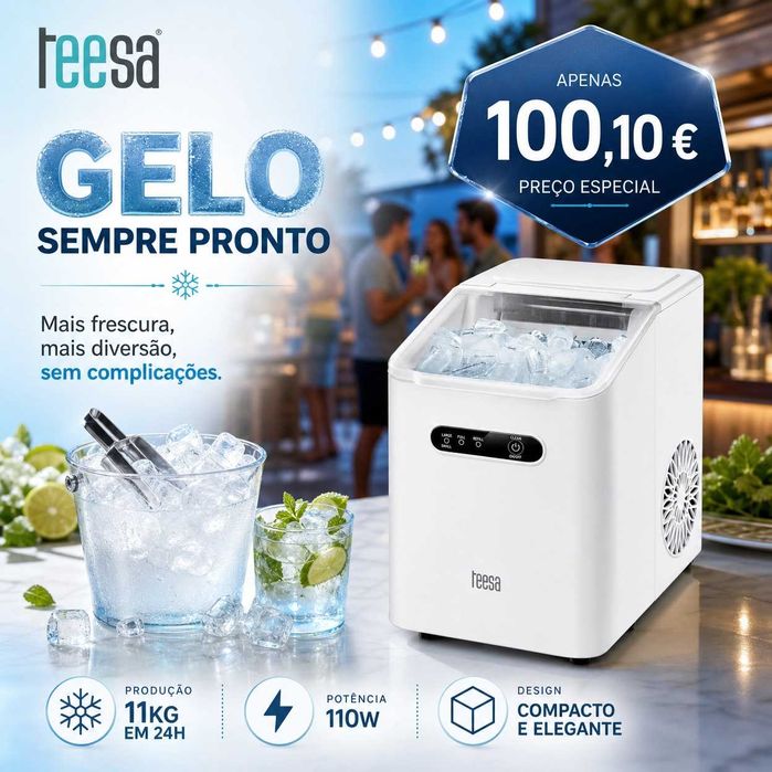 Máquina De Fazer Gelo 110W 11Kg/24H Teesa