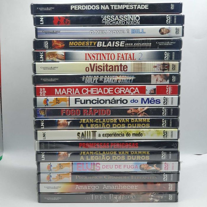 Lote 4/4 - Pack de 18 Filmes Novos e Selados em DVD - Ref. VI
