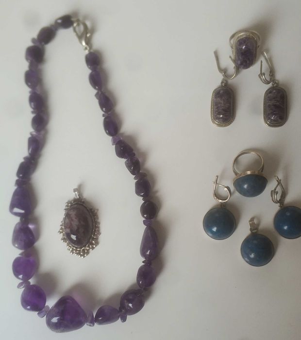 Колье, бусы, изделия из аметиста