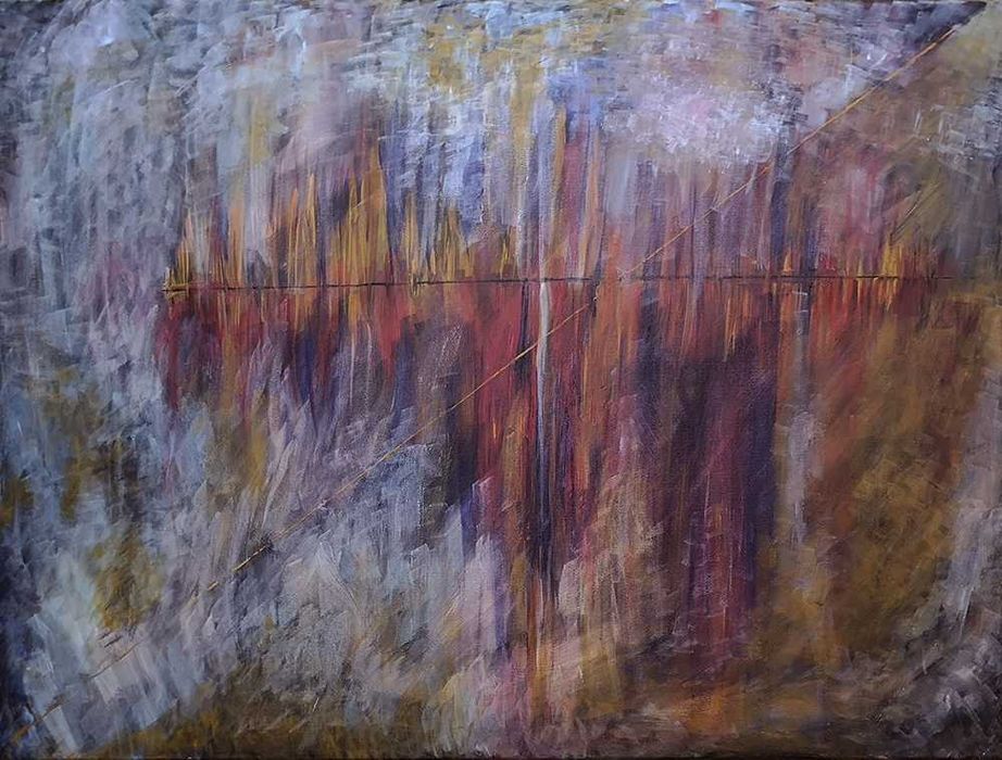 Obraz akrylowy na płótnie "Koherencja" ręcznie malowany 80 x 60 cm