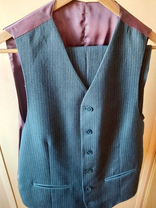 Fato de Homem Cinzento Listado