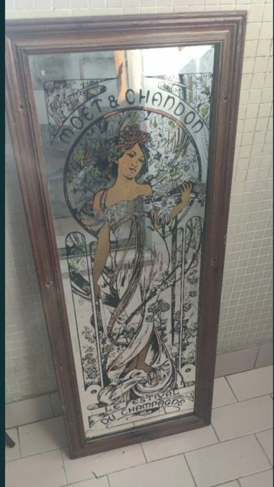 Espelho vintage Moet & Chandon