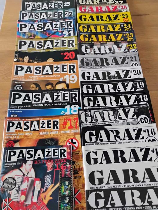 Pasażer Garaż ziny - HC / punk ok. 20 szt.