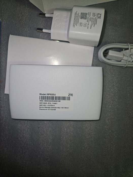 Wi-Fi роутер ZTE MF920u с поддержкой антенны MIMO, Мобильный Wifi