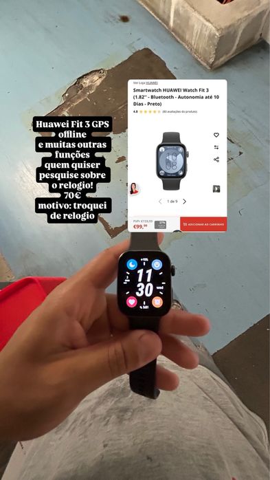 relogio huawei fit 3