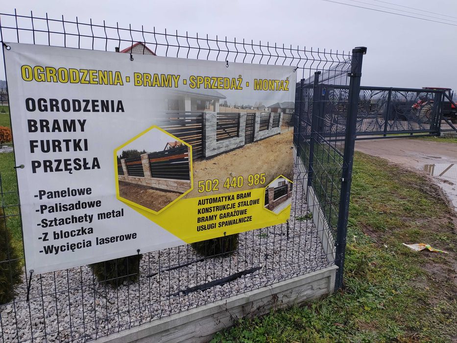 Ogrodzenia panelowe, frontowe, bramy - montaż