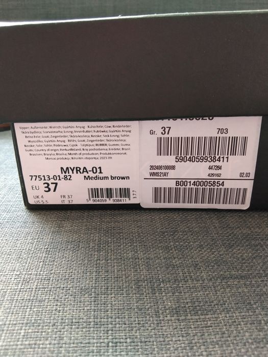 Buty skórzane slingback KAZAR 37