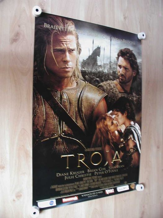 TROJA / TROY Pitt Bana Oryginalny Plakat Kinowy z 2005 r. Odyseja
