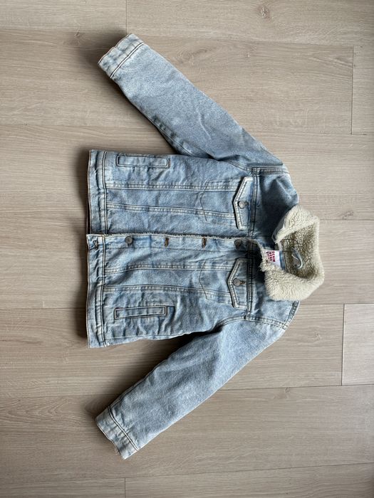 Джинсовка джинсовая куртка на меху Zara 6-7 116-122 мальчику