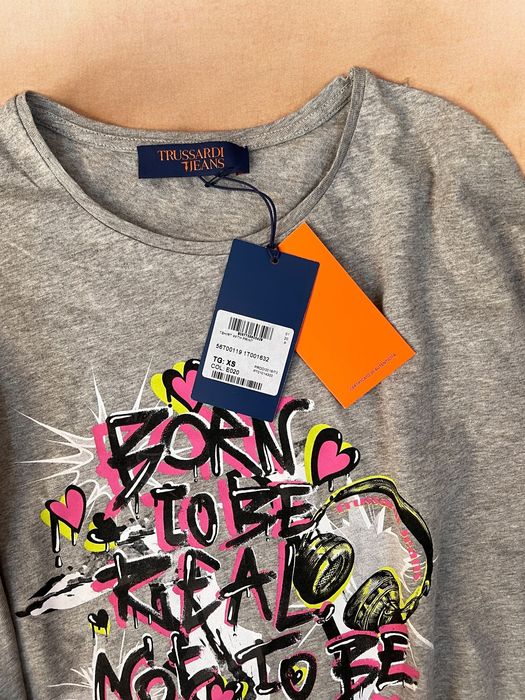 Trussardi Jeans roz. XS damski t-shirt oversize