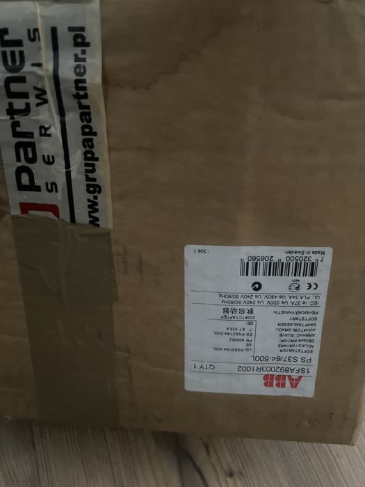 Softstart ABB PS S 37/64-500L | 22 kW| NOWY | z pudelkiem i instrukcją