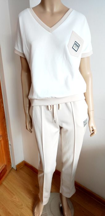 Damski komplet bluzka krótki rękaw plus spodnie