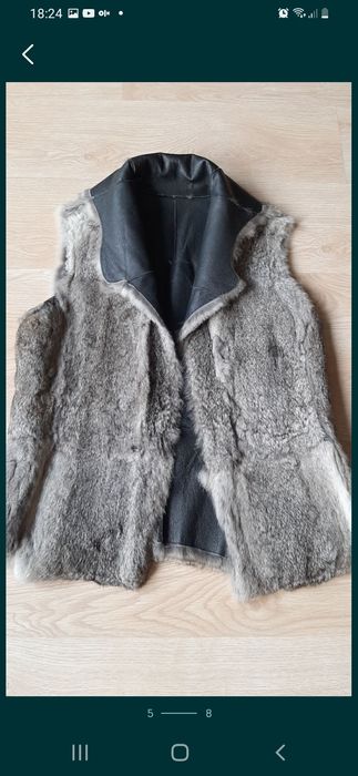 Futro naturalne dwustronna kamizelka, r.38