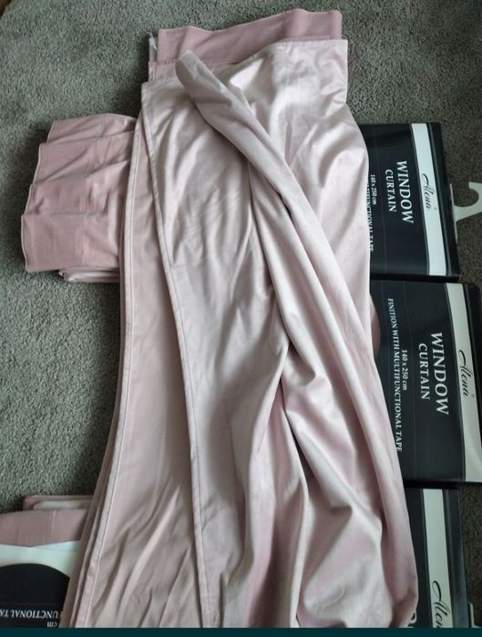 Zasłona Zasłony Róż Mat Velvet Tunel Taśma