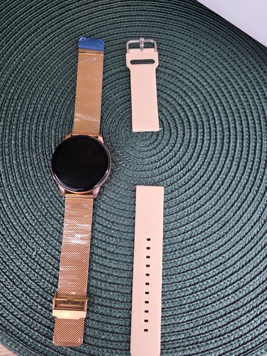 Złoty Smartwatch Damski LIGE 5 Połączenia Bluetooth • 2 paski • NOWY