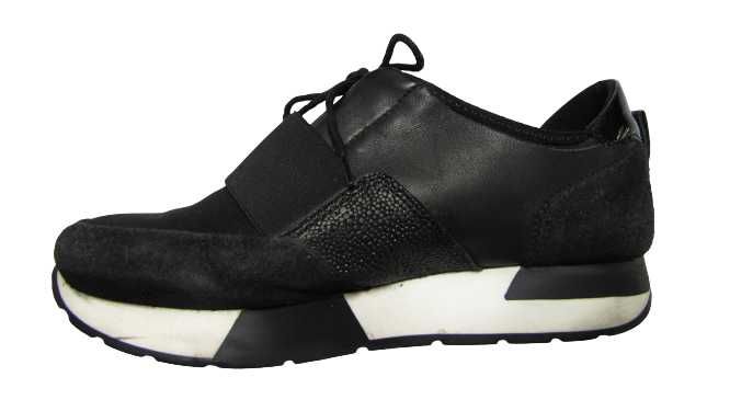 GEOX czarne sneakersy damskie skóra naturalna 39
