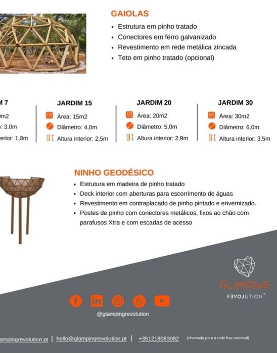 Dome Geodésico estrutura 5m