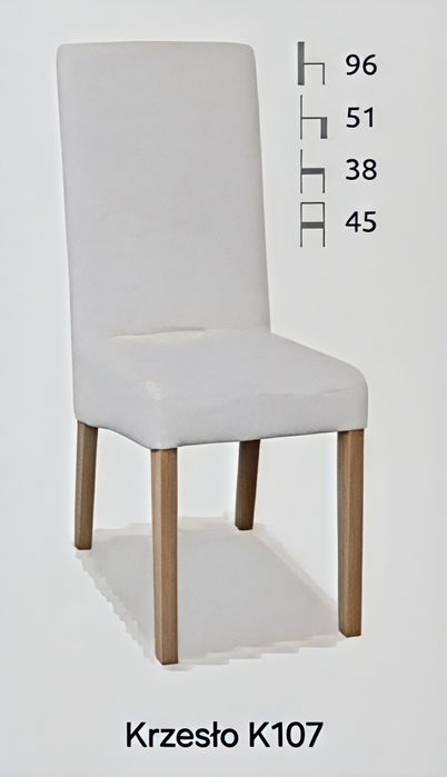 Zestaw Stół ośmionogowy + 4 krzesła bukowe tapicerowane  K107