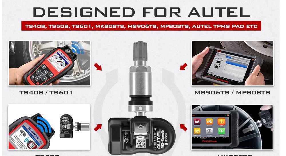 Autel Válvulas TPMS Borracha Autel RF-Sensor Máquinas Autel (NOVO)
