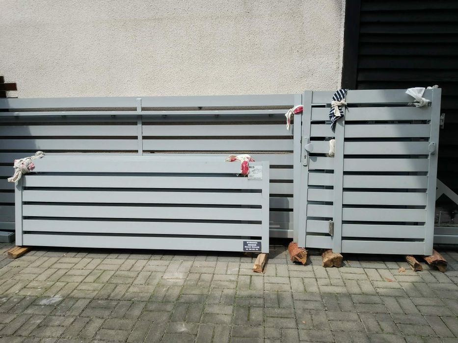 Zestaw ogrodzenie brama furtki aluminium