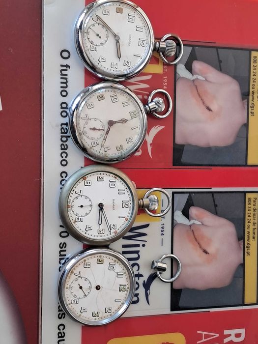 lote de 4 telógios de bolso-Leia A Descrição