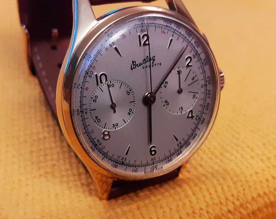 Breitling Cadette Chronograph de  1945, original, em excelente estado.