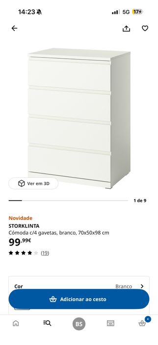 Comoda branca ikea