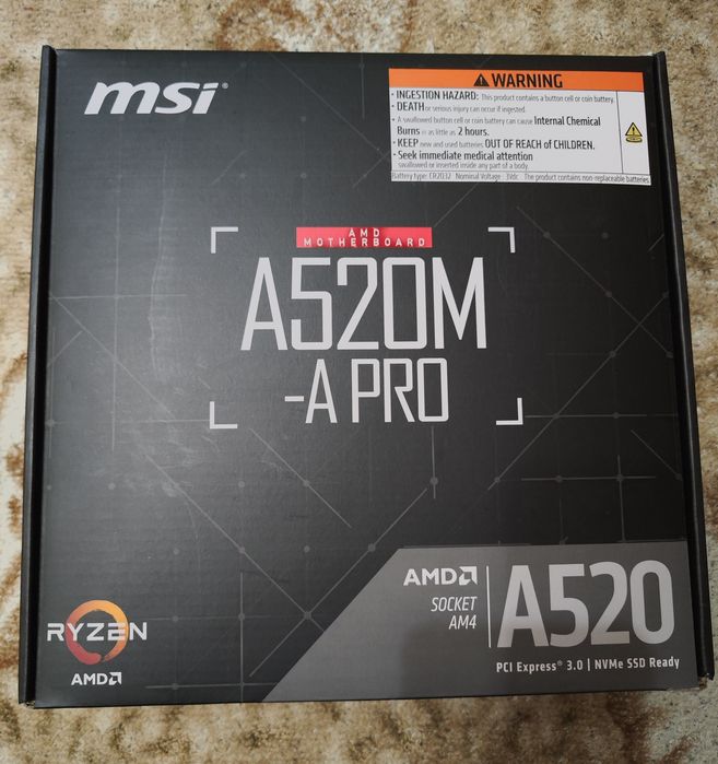 Материнська плата MSI A520M-A Pro Socket AM4