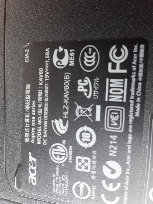 Acer Aspire one KAV 60 Win10