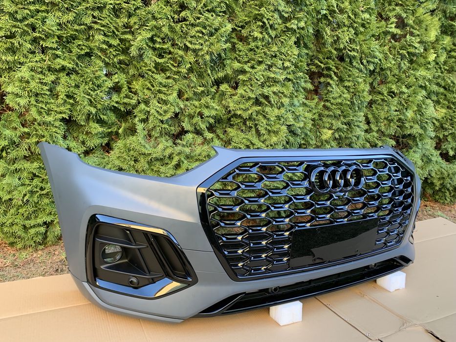 Бампер передній audi q5 80a решітка