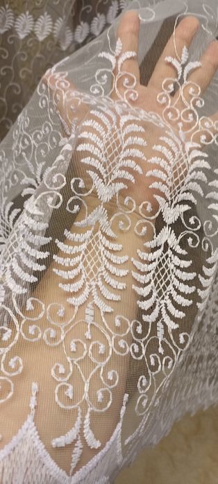 Продам нову тюль фатин з  вишивкою