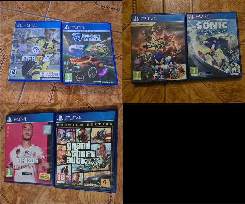 Jogos playstation 4 / ps4 : Fifa 17 Fifa 20 Rocket league Gta v Sonic
