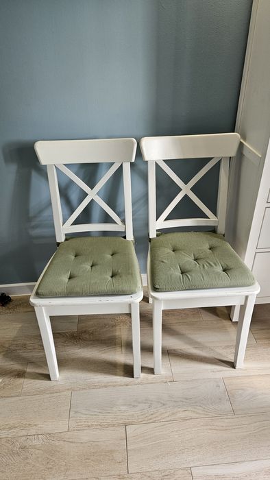 Krzesła IKEA ROSENTORP białe z poduszkami - komplet 2 szt. (dostępne 4)