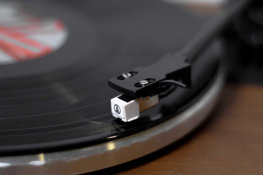 Вініловий програвач Angel Horn Wood з Bluetooth, голка Audio-Technica