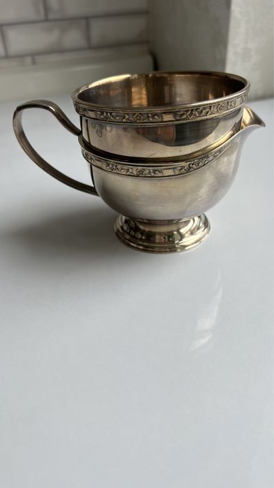 посеребренная молочница и сахарница Viners of Sheffield