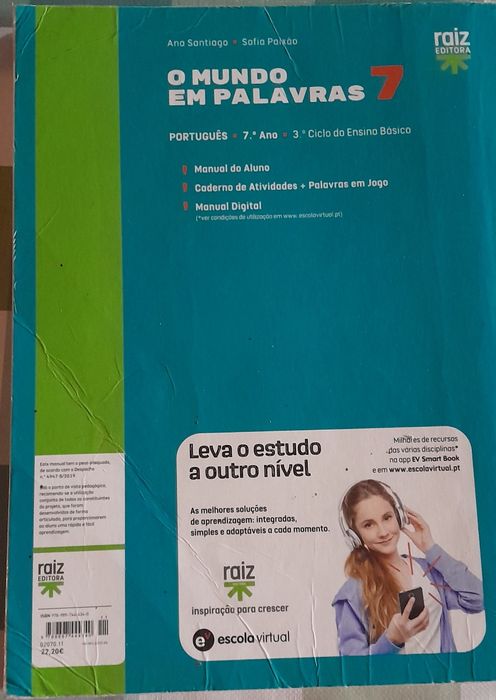 Manual e caderno de actividades de português 7 ano