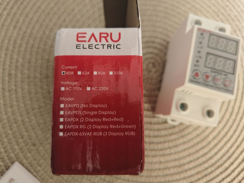 Захисна реле напруги 40А - EARU EAPDX-40-RG