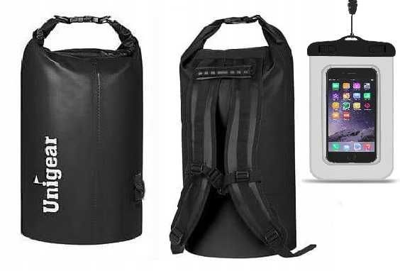 Wodoodporny plecak worek o pojemności 40L